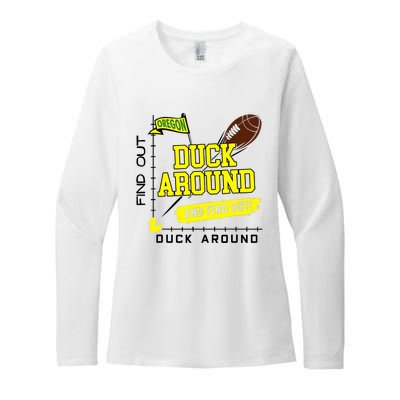 Oregon Duck Around And Find Out Womens CVC Long Sleeve Shirt