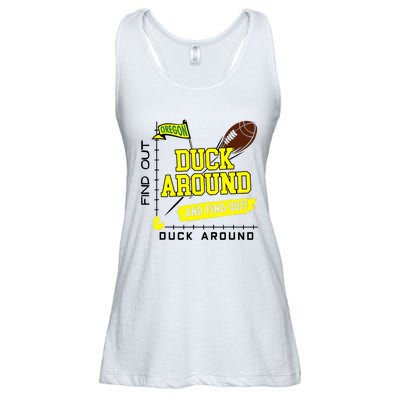 Oregon Duck Around And Find Out Ladies Essential Flowy Tank