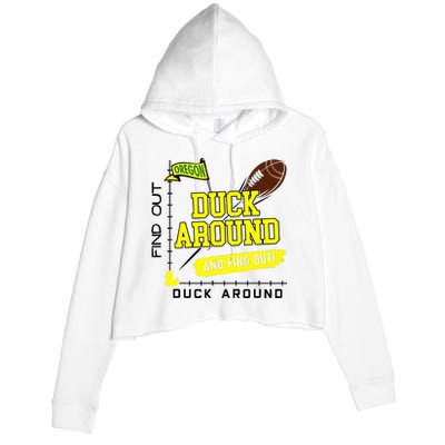 Oregon Duck Around And Find Out Crop Fleece Hoodie