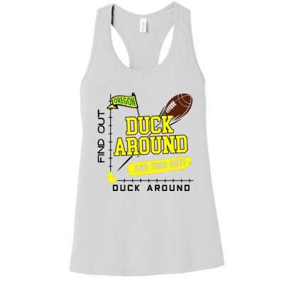 Oregon Duck Around And Find Out Women's Racerback Tank