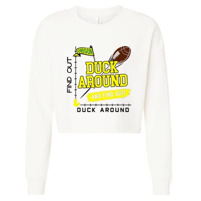 Oregon Duck Around And Find Out Cropped Pullover Crew