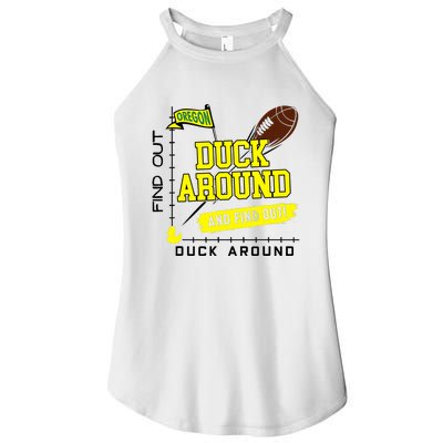 Oregon Duck Around And Find Out Women's Perfect Tri Rocker Tank