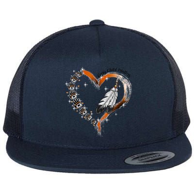 Orange Day Awareness For Indigenous Education Teachers Flat Bill Trucker Hat