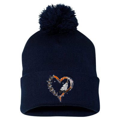 Orange Day Awareness For Indigenous Education Teachers Pom Pom 12in Knit Beanie