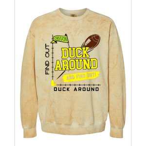 Oregon Duck Around And Find Out Colorblast Crewneck Sweatshirt