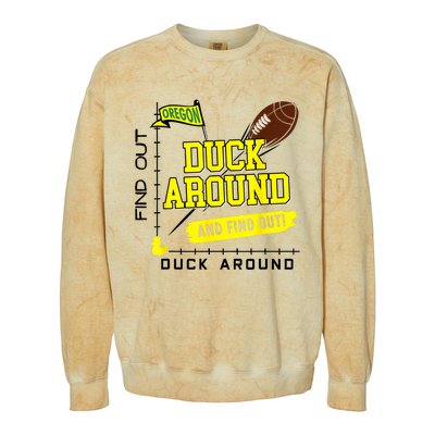 Oregon Duck Around And Find Out Colorblast Crewneck Sweatshirt