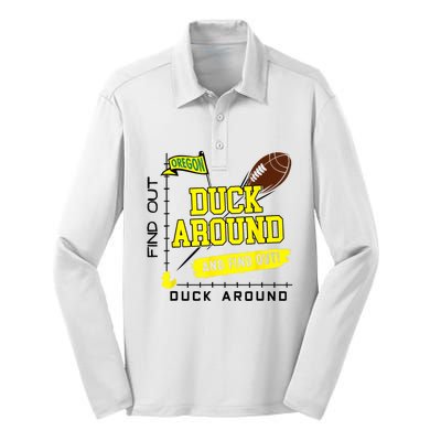 Oregon Duck Around And Find Out Silk Touch Performance Long Sleeve Polo