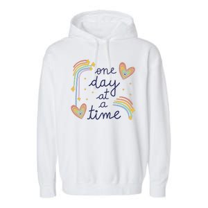 One Day At A Time Rainbow Garment-Dyed Fleece Hoodie