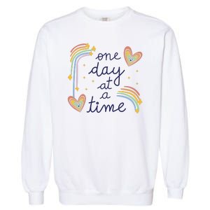 One Day At A Time Rainbow Garment-Dyed Sweatshirt