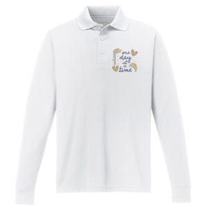 One Day At A Time Rainbow Performance Long Sleeve Polo