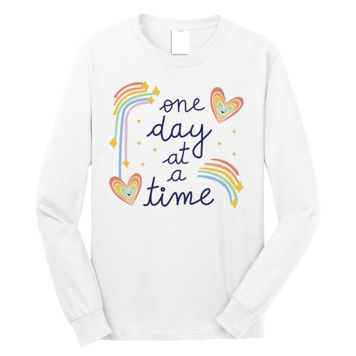 One Day At A Time Rainbow Long Sleeve Shirt