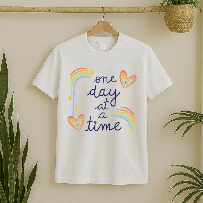One Day At A Time Rainbow T-Shirt