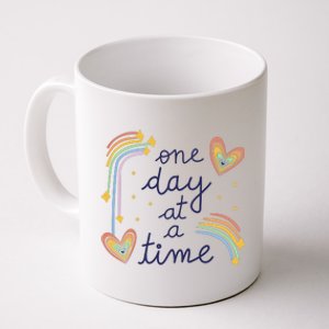 One Day At A Time Rainbow Coffee Mug