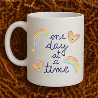 One Day At A Time Rainbow Mug