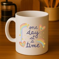One Day At A Time Rainbow Mug