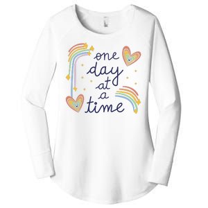 One Day At A Time Rainbow Women's Perfect Tri Tunic Long Sleeve Shirt