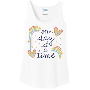 One Day At A Time Rainbow Ladies Essential Tank