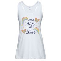 One Day At A Time Rainbow Ladies Essential Flowy Tank