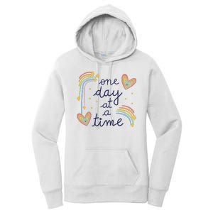 One Day At A Time Rainbow Women's Pullover Hoodie