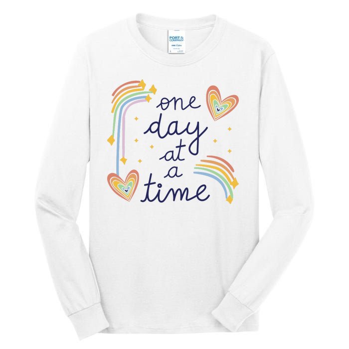 One Day At A Time Rainbow Tall Long Sleeve T-Shirt