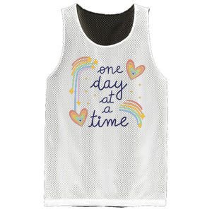 One Day At A Time Rainbow Mesh Reversible Basketball Jersey Tank