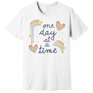 One Day At A Time Rainbow Premium T-Shirt