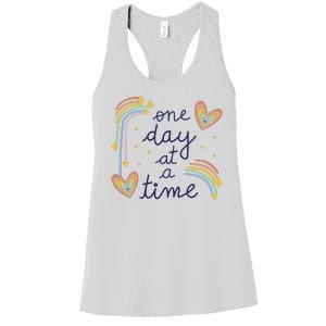 One Day At A Time Rainbow Women's Racerback Tank