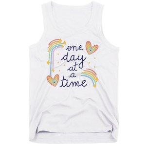 One Day At A Time Rainbow Tank Top