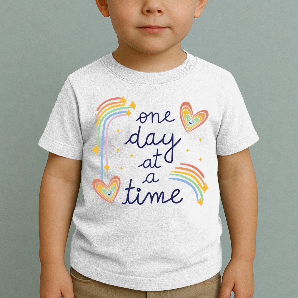 One Day At A Time Rainbow Toddler T-Shirt