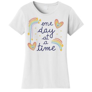 One Day At A Time Rainbow Women's T-Shirt