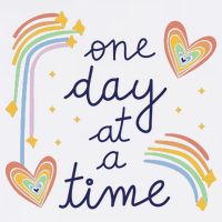 One Day At A Time Rainbow Women's V-Neck T-Shirt
