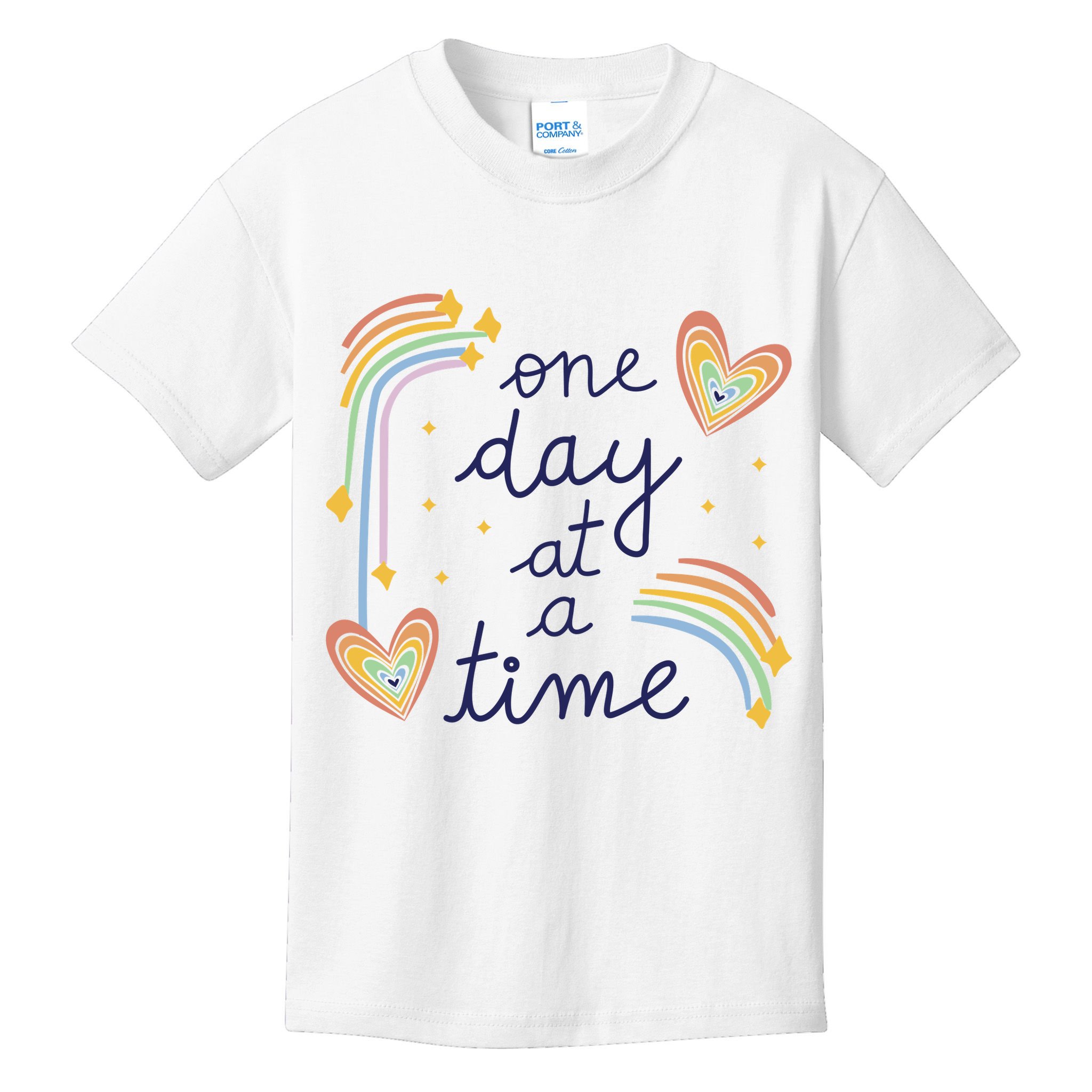 One Day At A Time Rainbow Kids T-Shirt