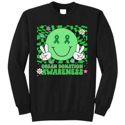 Organ Donation Awareness Smile Face Organ Donor Sweatshirt