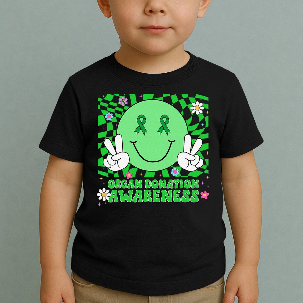 Organ Donation Awareness Smile Face Organ Donor Toddler T-Shirt