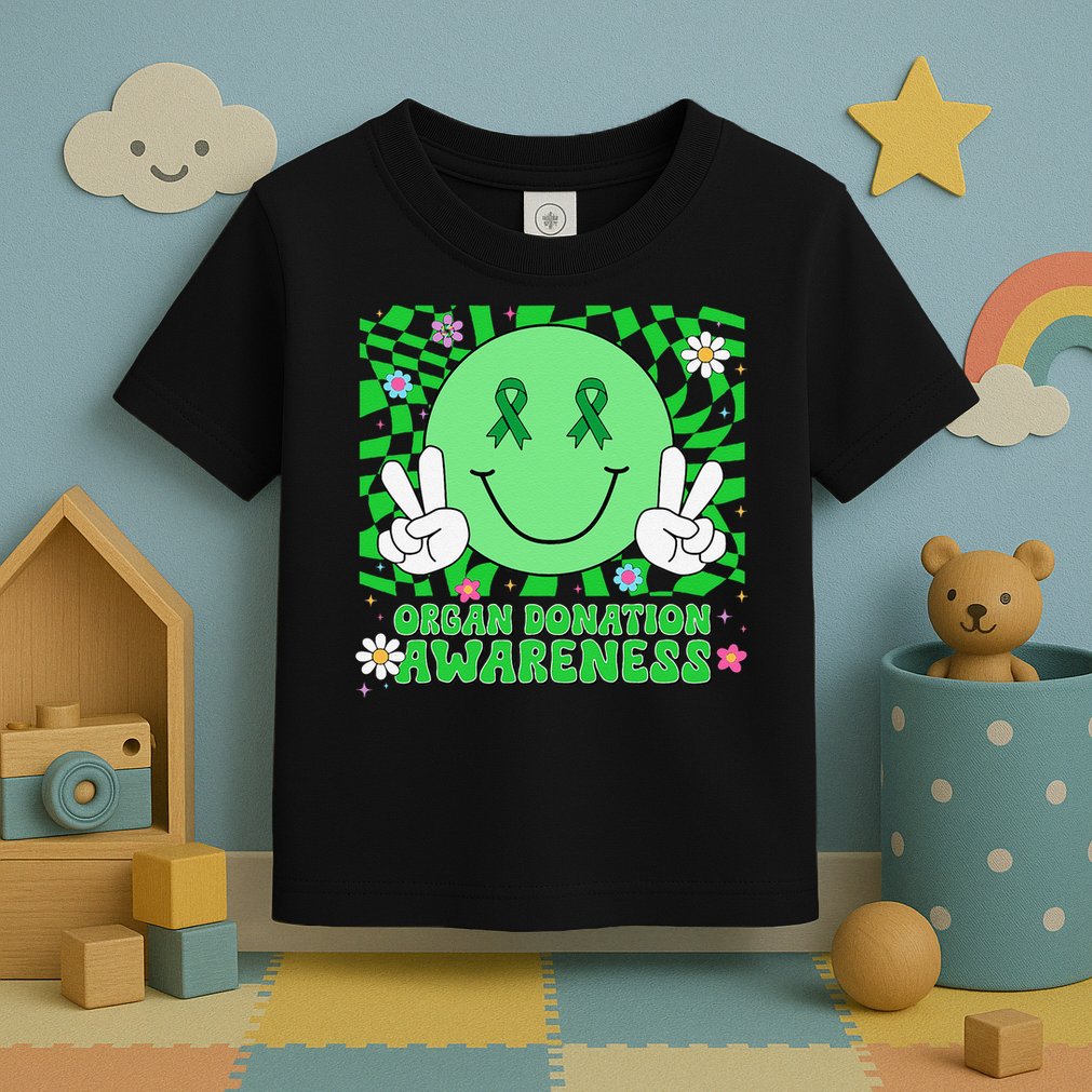 Organ Donation Awareness Smile Face Organ Donor Toddler T-Shirt