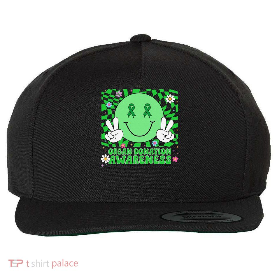 Organ Donation Awareness Smile Face Organ Donor Wool Snapback Cap