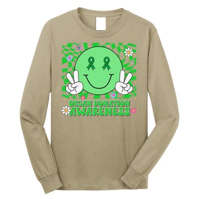 Organ Donation Awareness Smile Face Organ Donor Long Sleeve Shirt