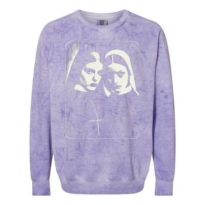 Occult Dark Art Unholy Nun Gothic Colorblast Crewneck Sweatshirt