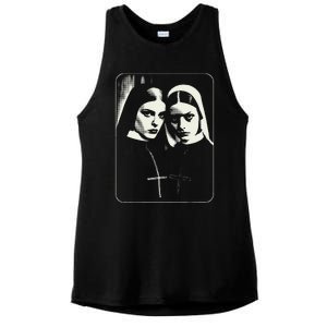 Occult Dark Art Unholy Nun Gothic Ladies PosiCharge Tri-Blend Wicking Tank