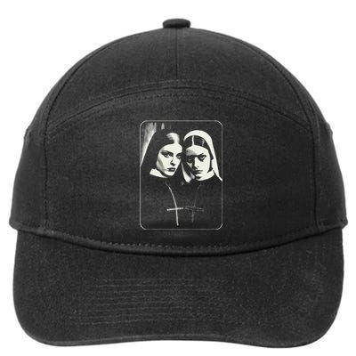 Occult Dark Art Unholy Nun Gothic 7-Panel Snapback Hat