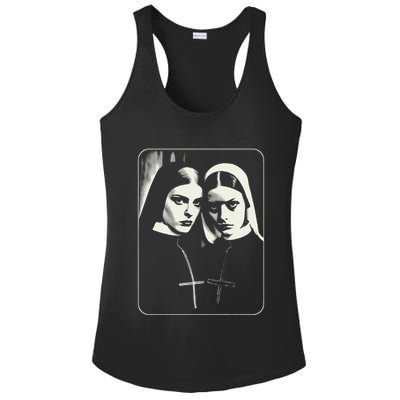 Occult Dark Art Unholy Nun Gothic Ladies PosiCharge Competitor Racerback Tank