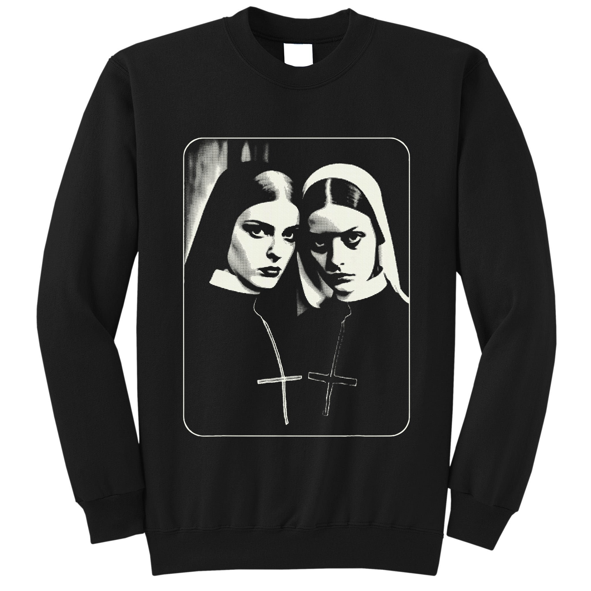 Occult Dark Art Unholy Nun Gothic Tall Sweatshirt