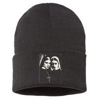 Occult Dark Art Unholy Nun Gothic Sustainable Knit Beanie