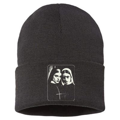 Occult Dark Art Unholy Nun Gothic Sustainable Knit Beanie