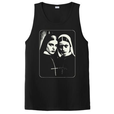 Occult Dark Art Unholy Nun Gothic PosiCharge Competitor Tank