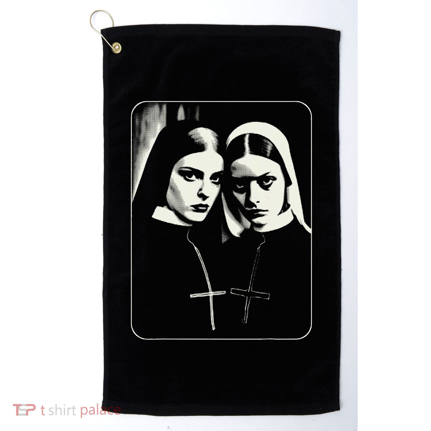 Occult Dark Art Unholy Nun Gothic Golf Towel