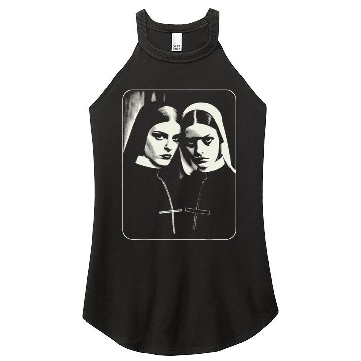 Occult Dark Art Unholy Nun Gothic Women's Perfect Tri Rocker Tank