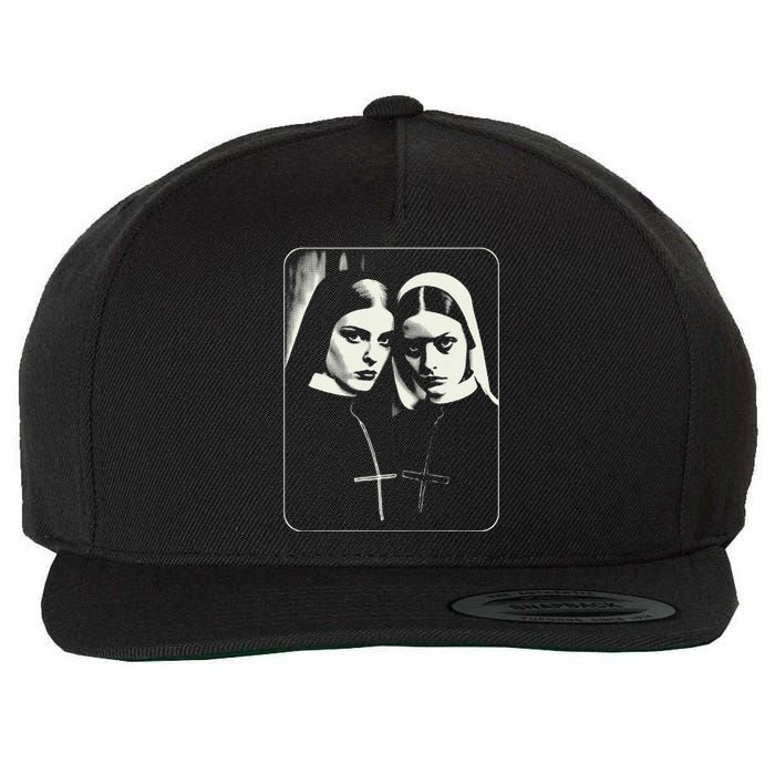 Occult Dark Art Unholy Nun Gothic Wool Snapback Cap