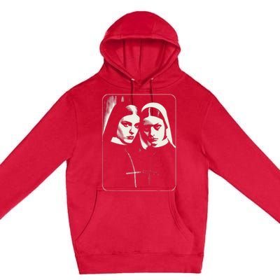 Occult Dark Art Unholy Nun Gothic Premium Pullover Hoodie