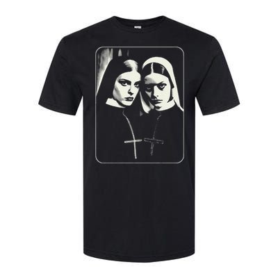 Occult Dark Art Unholy Nun Gothic Softstyle CVC T-Shirt